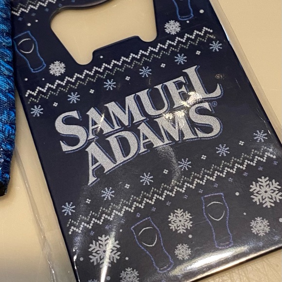 SAM ADAMS GIFT SET NEW GLASSES KOOZIES AND CREDIT CARD BOTTLE OPENER - Picture 4 of 7